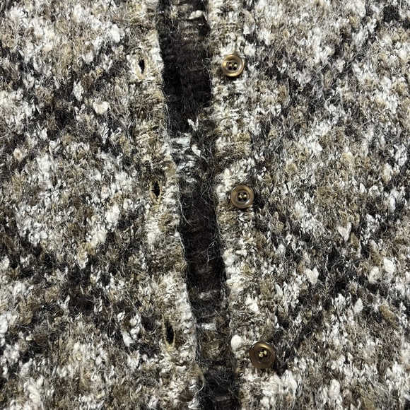 Vintage 90s Paul Harris Plaid Wool Mohair Cardigan Sweater Large Cozy Grunge - Picture 8 of 11
